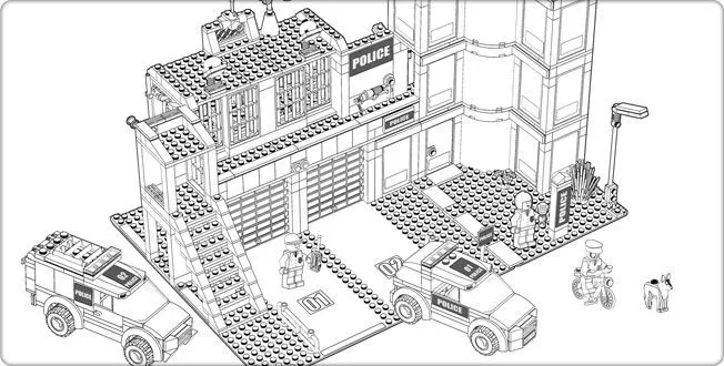 LEGO.com City : Downloads - Coloring Pages - Police Station | Lego ...
