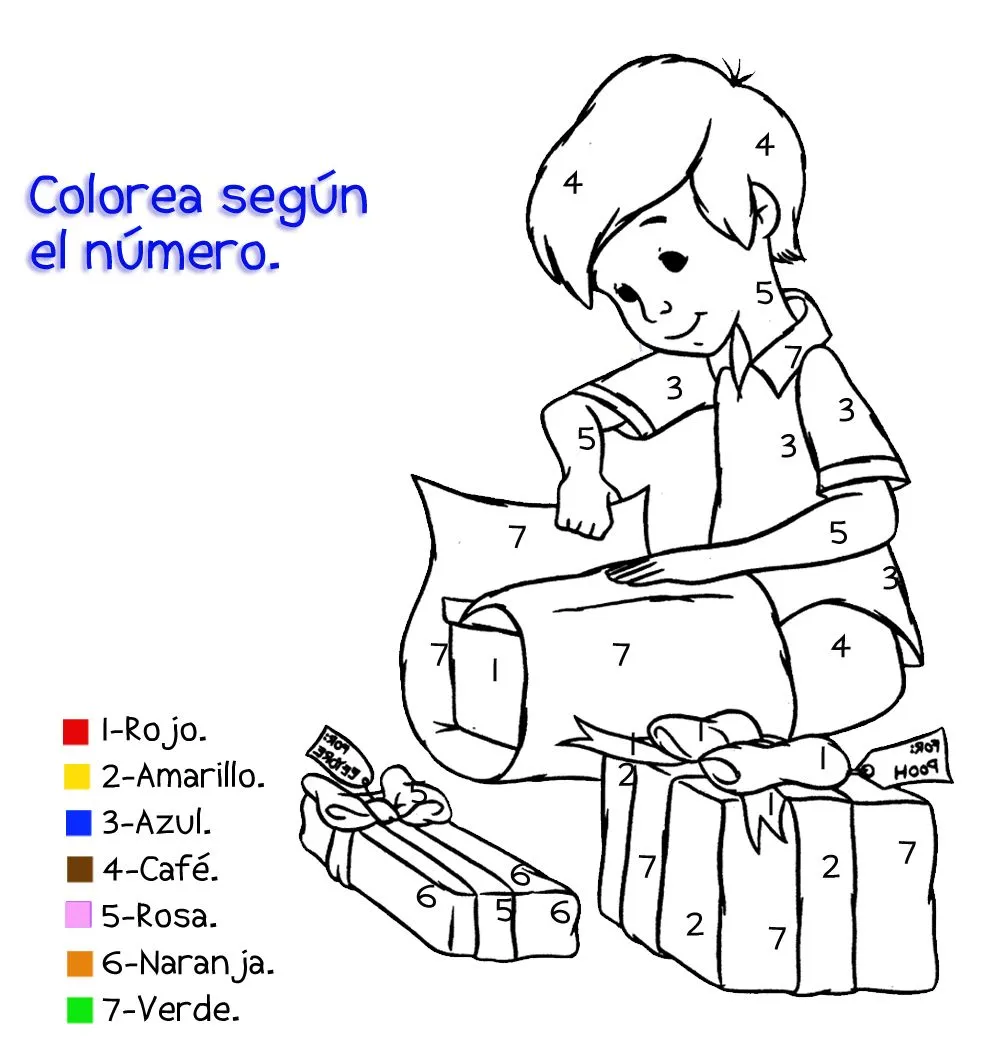 TE CUENTO UN CUENTO: Colorea con números para peques::: TE CUENTO UN CUENTO: Colorea con números para peques:::