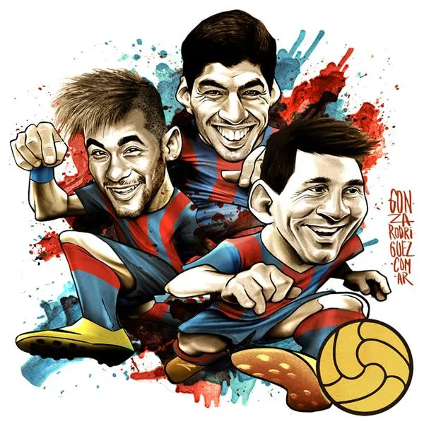 Leo Messi, Luis Suarez y Neymar Jr." por Gonza Rodriguez ...