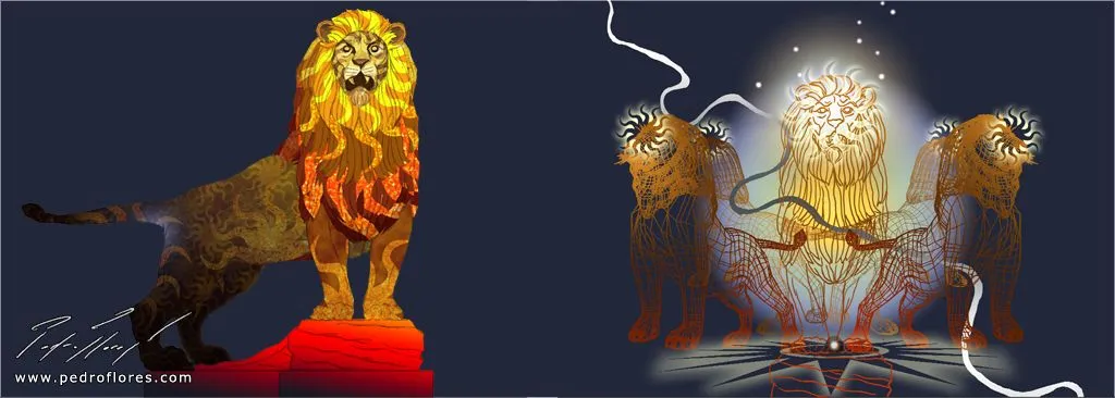 El león como símbolo pintado | Pedro Flores Web
