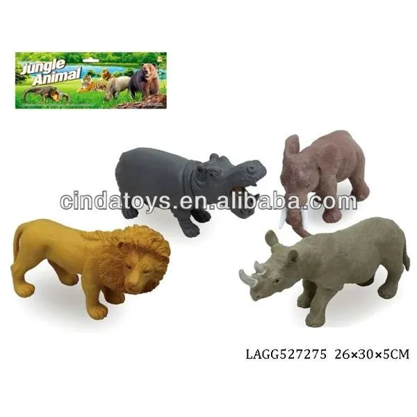 Leones, Elefantes, Rinocerontes juguetes / PVC animal de la selva ...