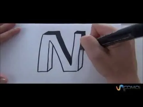 Cómo hacer la letra N en 3D - How to make the letter N in 3D - YouTube