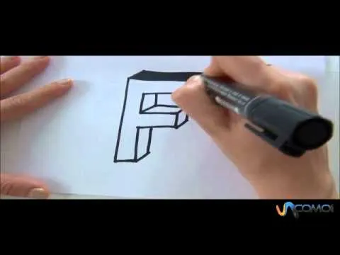 Cómo hacer la letra F en 3D - How to make the letter F in 3D - YouTube