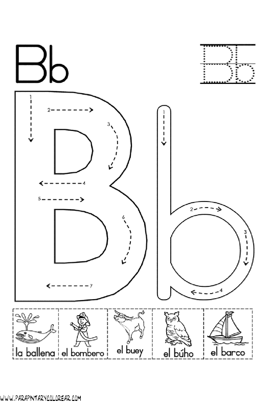 La letra B para colorear y delinear | Material para maestros ...