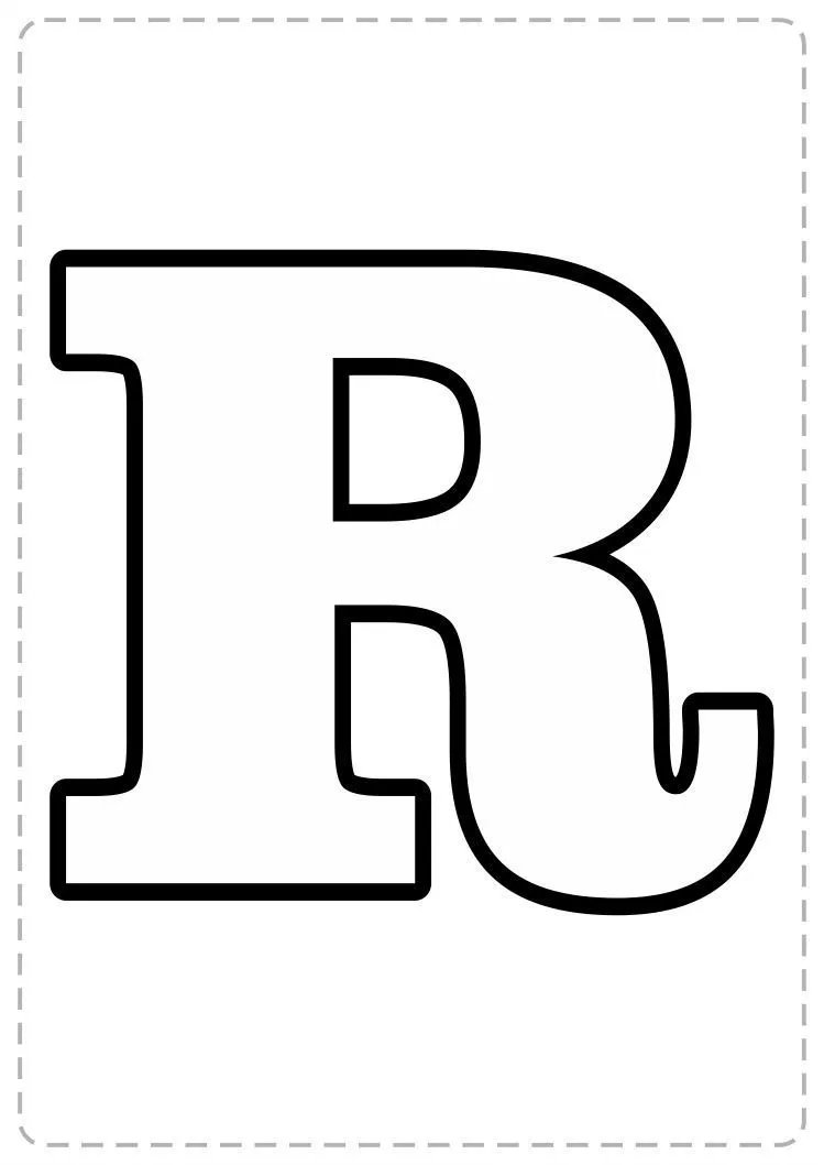 letra r para colorear | Letras mayusculas para imprimir, Letras abecedario  para imprimir, Moldes de abecedario