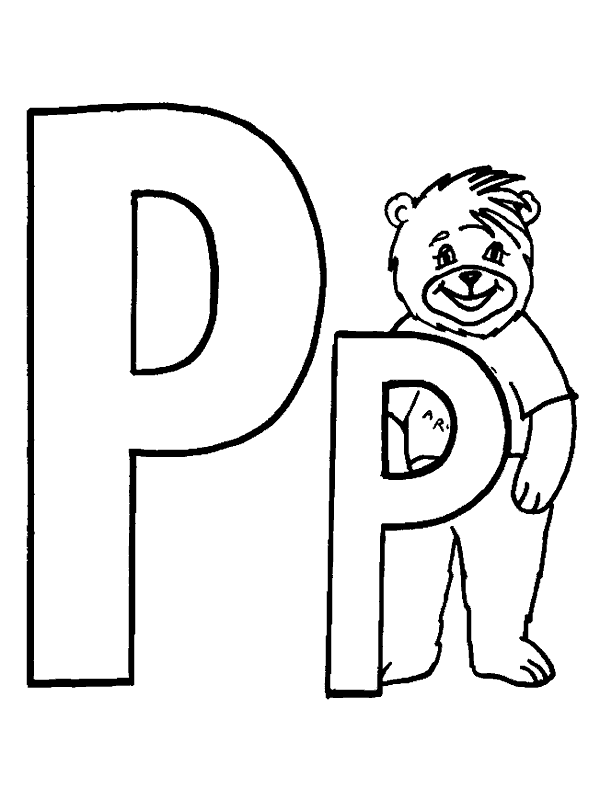 Consonante p para colorear en minuscula - Imagui