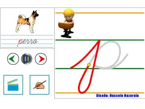 Letra cursiva animada software educativo - YouTube