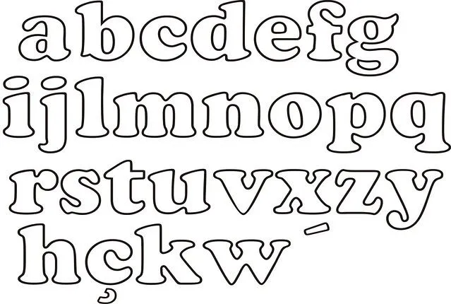Moldes de letras minusculas para colorear - Imagui