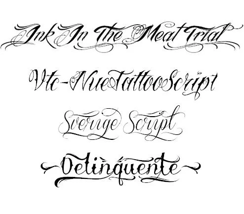 Letra pegada para tatuajes abecedario - Imagui