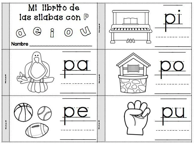 Letra Pp (pa, pe, pi, po, pu) BUNDLE | Spanish Alphabet, Alphabet ...