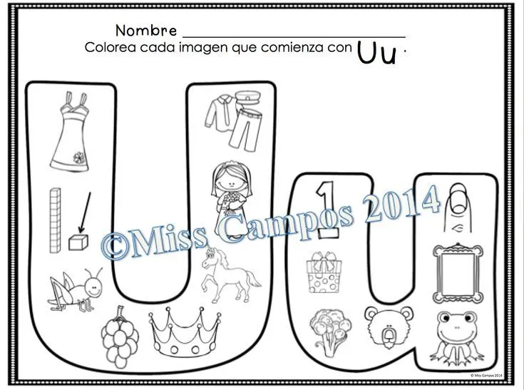Letra U - Las Vocales - Spanish Alphabet - Letter U - Beginning ...