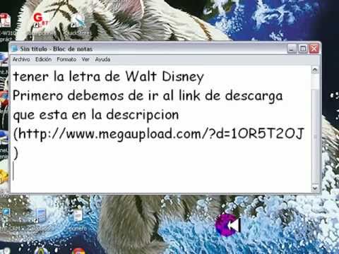 Como tener la letra de Walt Disney - YouTube