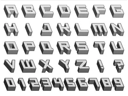Letras abecedario 3D - Imagui