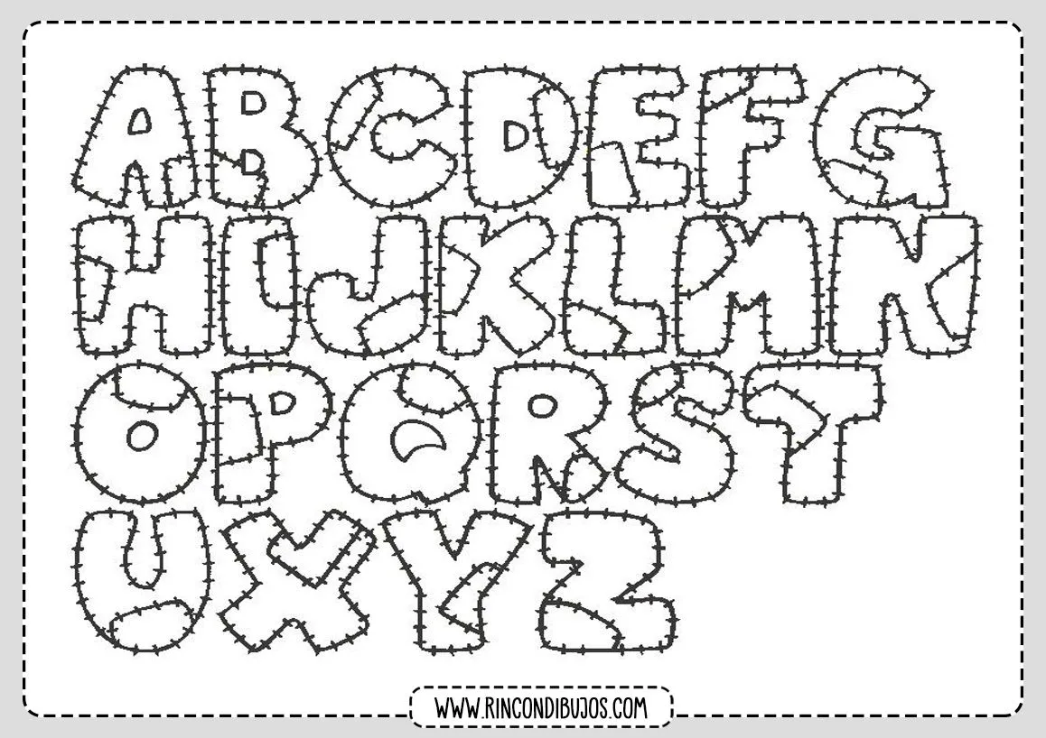 Letras del Abecedario para colorear | Laminas Gratis