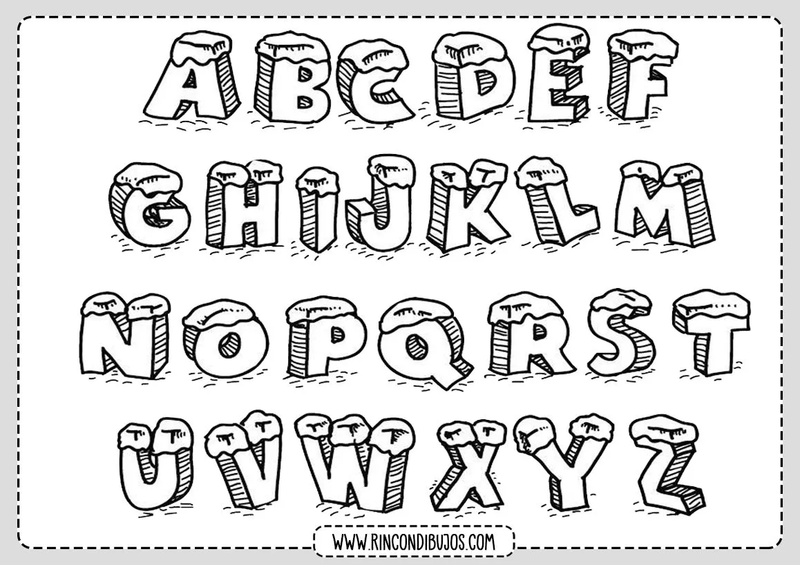 Letras del Abecedario para colorear | Laminas Gratis Letras del Abecedario para colorear | Laminas Gratis
