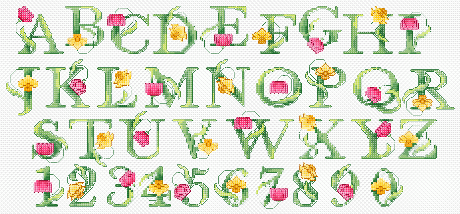 Letras del abecedario decoradas con flores - Imagui