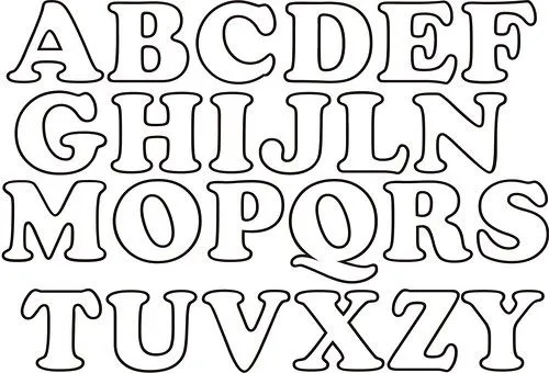 Moldes letras de abecedario - Imagui
