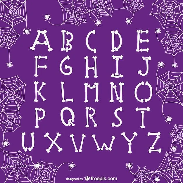 Letras del alfabeto para Halloween | Descargar Vectores gratis