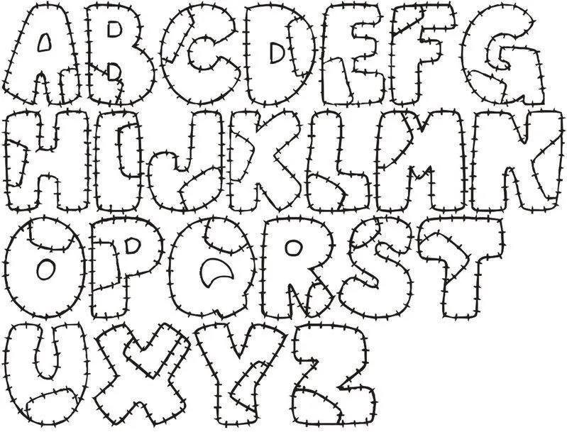 Letras Bonitas Para Imprimir Molde de letras grandes y | letras ...