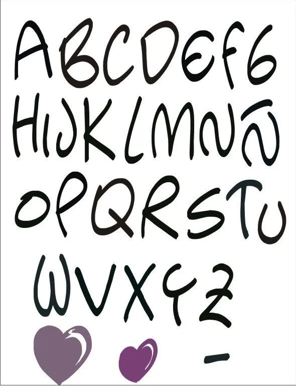 abecedario letras bonitas para escribir a mano - Buscar con Google ...
