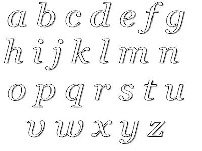  ... no lápis: Alfabeto para colorir letras minúsculas todo o alfabeto