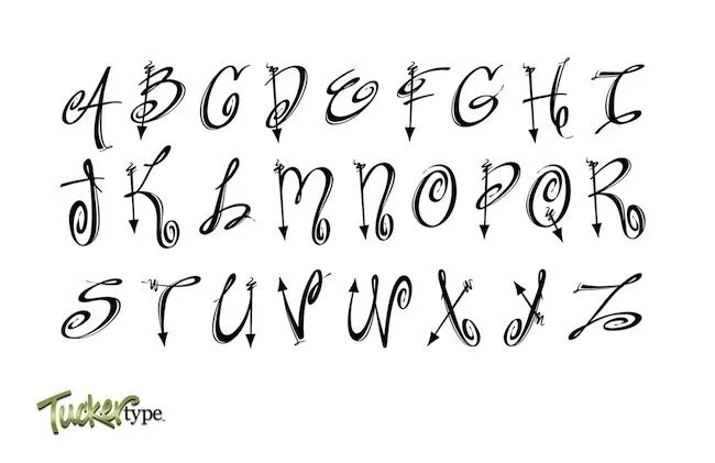 Fuentes de letras abecedario cursiva - Imagui