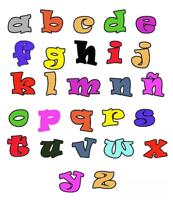 Letras de colores abecedario - Imagui