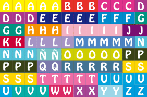 Letras de colores abecedario - Imagui