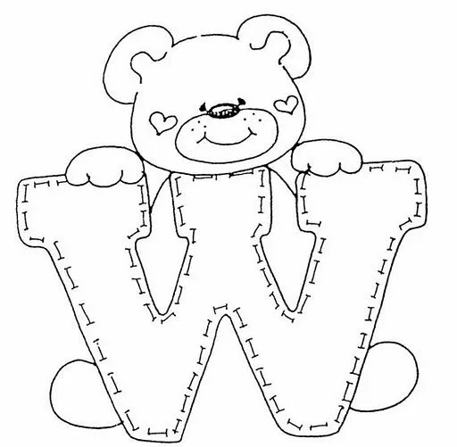 Moldes de letras con oso - Imagui