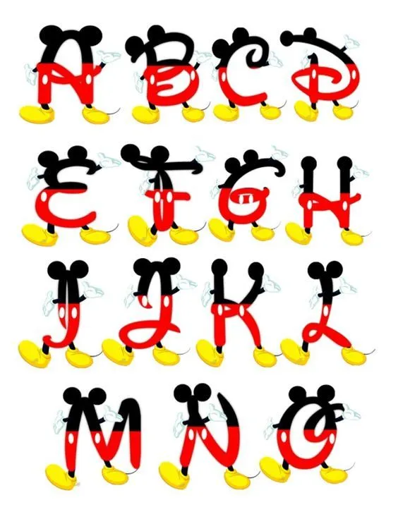 Letras disney | Abecedario Mickey Mouse | Pinterest | Disney