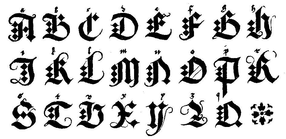 La tipografía de las letras goticas surgió en la edad media ...