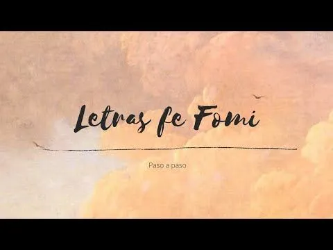 Como hacer Letras de Fomi. - YouTube