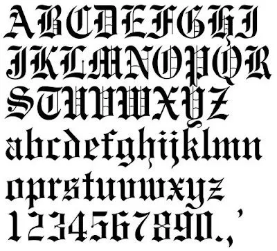 Letras góticas abecedario - Imagui