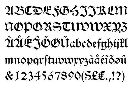 Letras góticas cursivas - Imagui