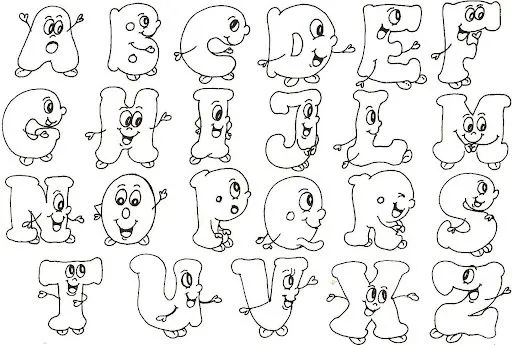 Tipos de abecedario para colorear - Imagui