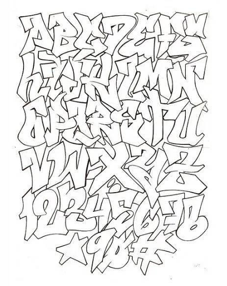 Abecedario graffiti 3D letra por letra - Imagui