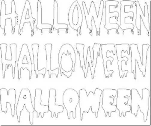 letras halloween para colorear | JUGARYCOLOREAR