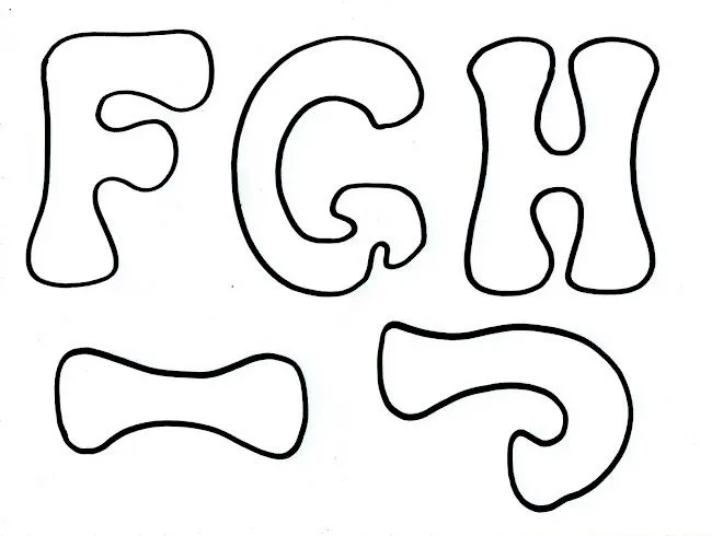 Moldes letras para mural - Imagui