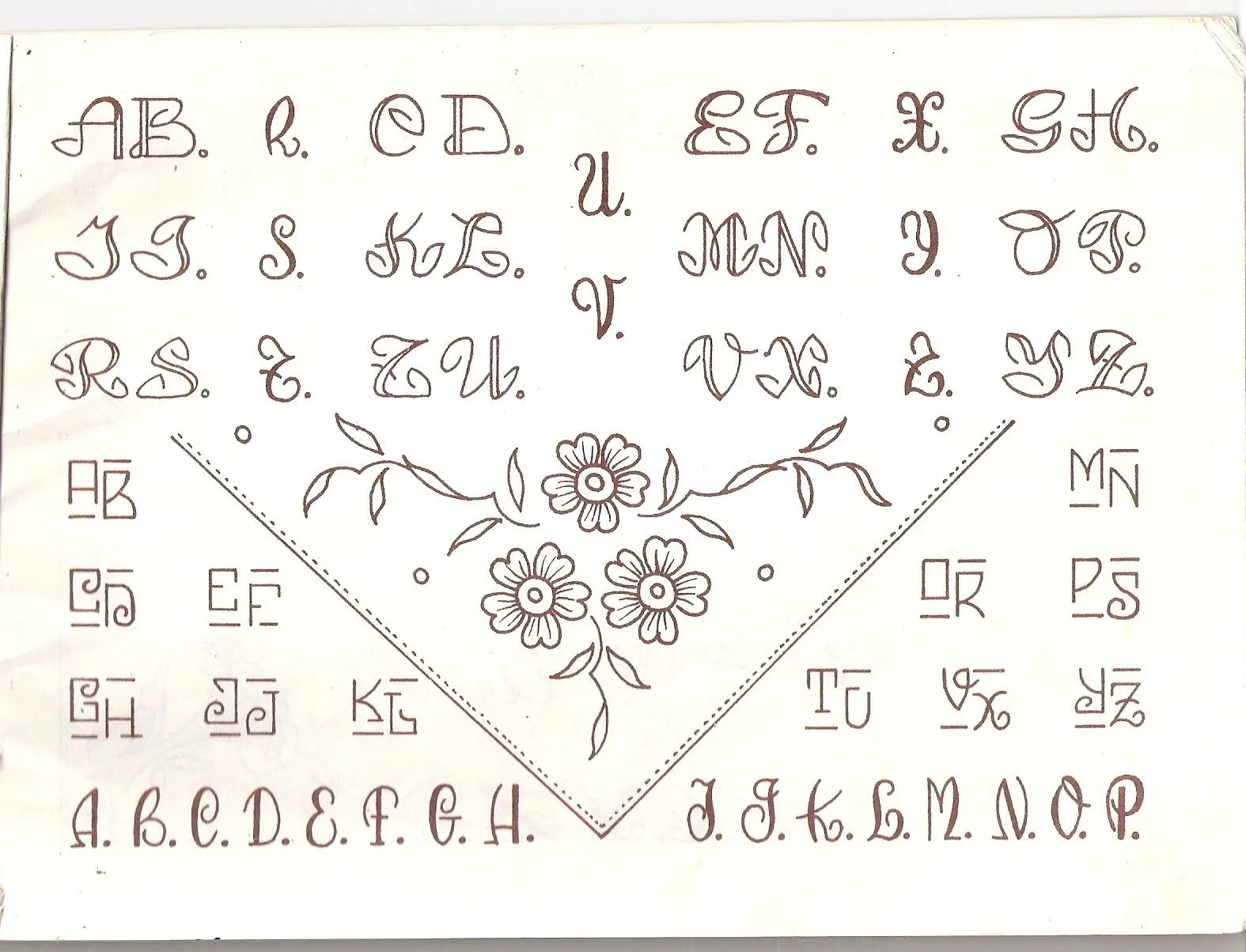 Letras punto de cruz pequeñas para bordar babis - Imagui