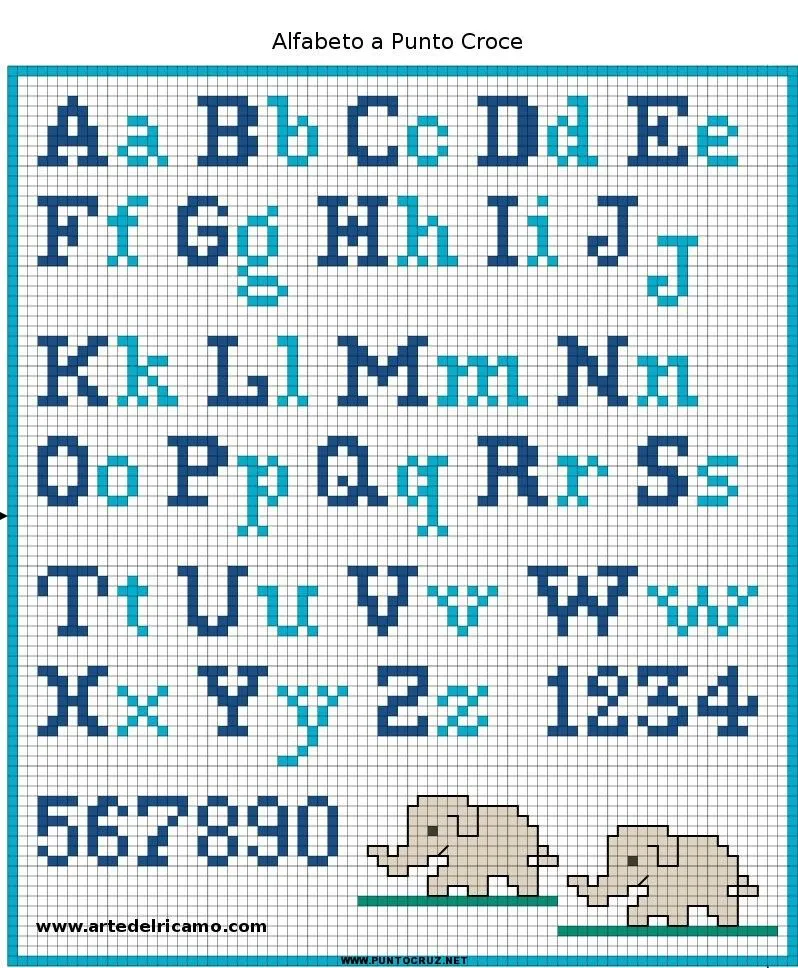 Letras para punto con cruz | Punto de cruz - Colección de patrones ... Letras para punto con cruz | Punto de cruz - Colección de patrones ...