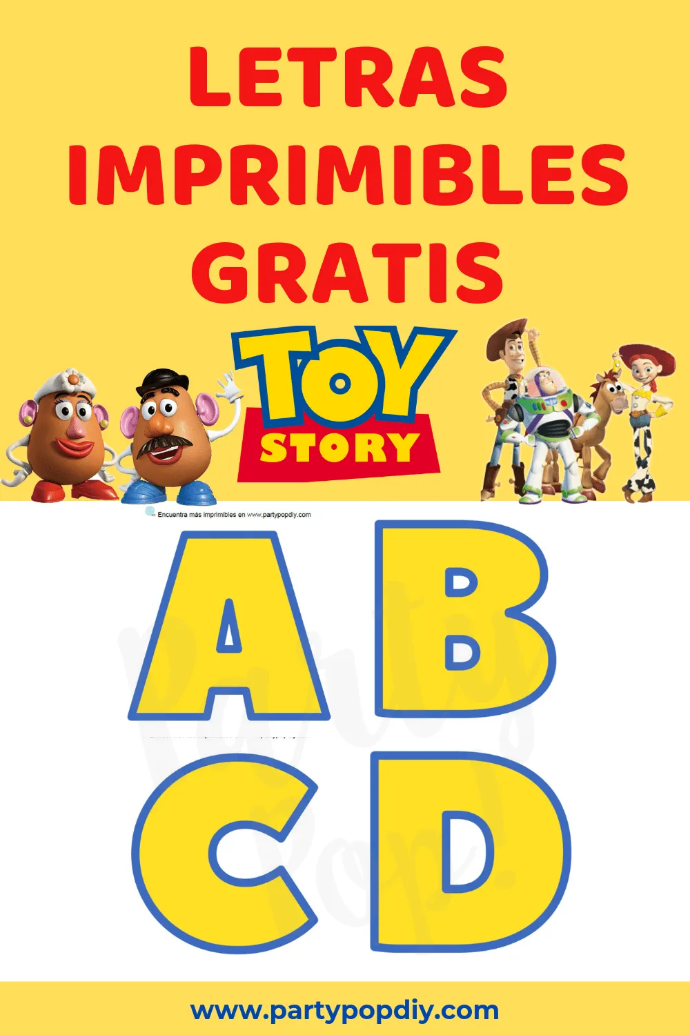 letras toy story imprimibles gratis #toystory | Invitaciones de toy story, Toy  story, Imprimibles toy story