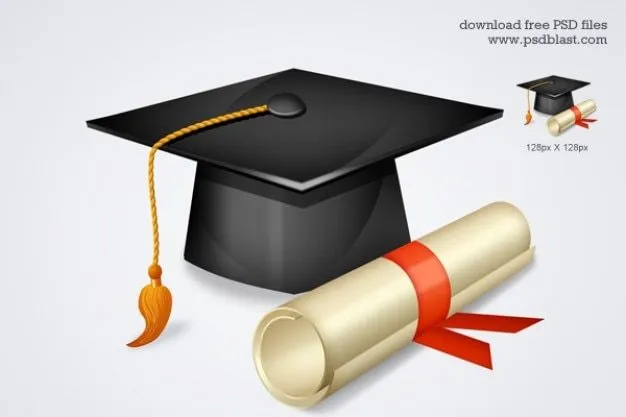 libre preparatoria icono de la graduación | Descargar PSD gratis