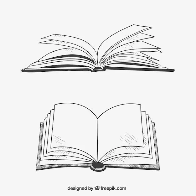 Libros abiertos en estilo dibujado a mano | Descargar Vectores gratis