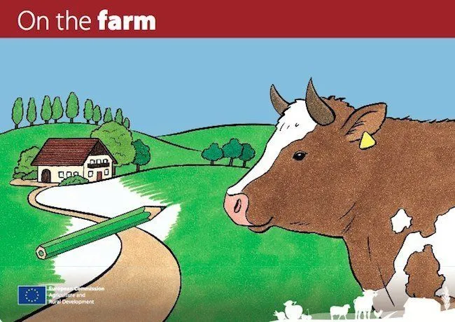 Libro para imprimir y colorear "En la granja"