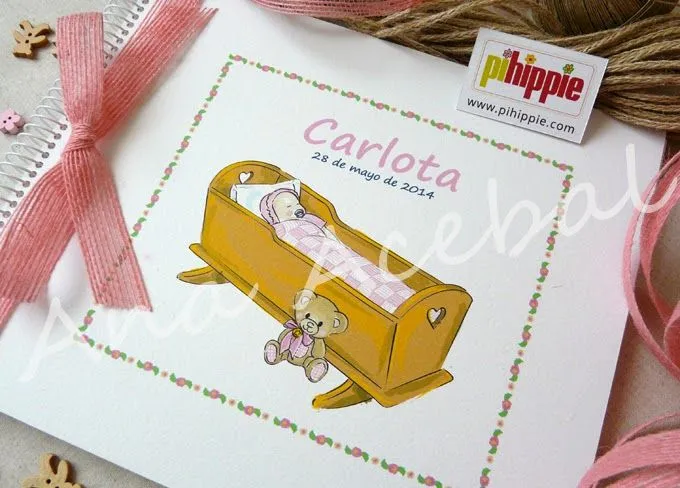 Libro de Nacimiento personalizado www.pihippie.com 