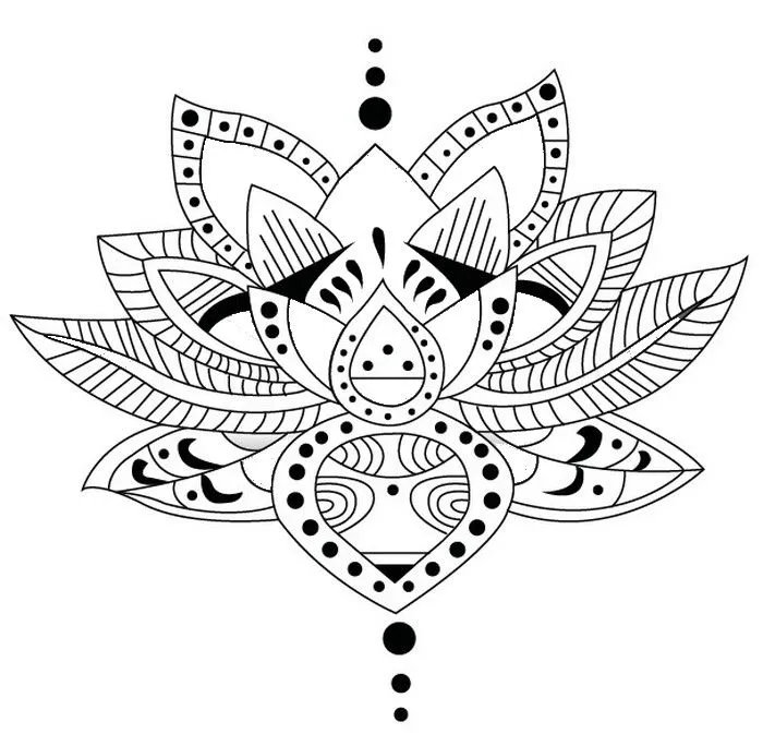 Mandalas para pintar flor de loto - Imagui