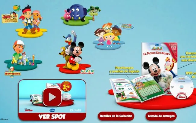 Libros y DVDs de Disney Junior con El País, una colección interesante