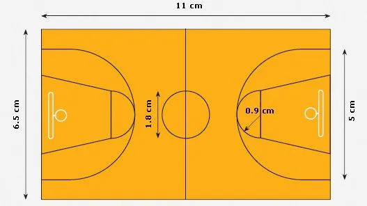 Dibujar la cancha del baloncesto con sus medidas - Imagui