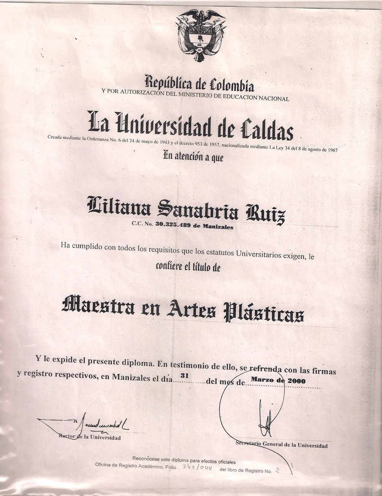 LILIANA SANABRIA RUIZ: SOPORTES LILIANA SANABRIA RUIZ: SOPORTES