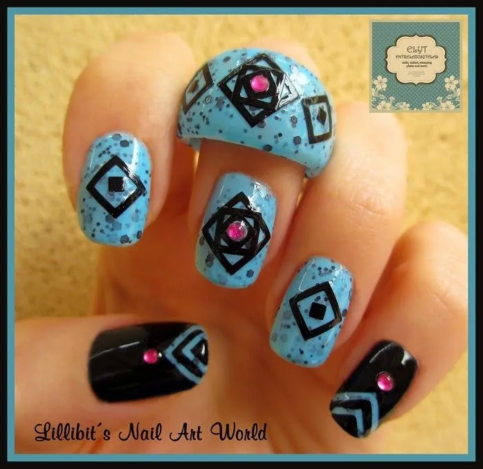 Lillibit´s Nail Art World: Manicura geométrica con pegatinas ...